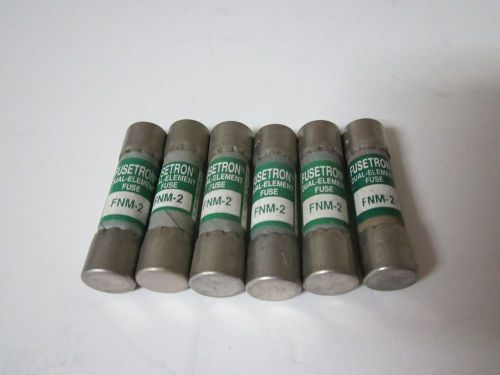 Lot of 6 cooper bussmann fnm-2 fuse new no box for sale