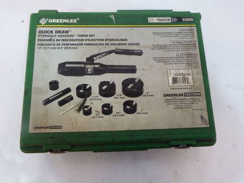 Greenlee 7806-sb quick draw hydraulic punch driver and kit (4386) for sale