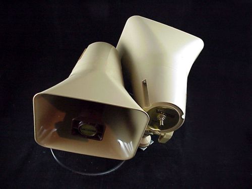 Valcom v-1050c amplified bi-directional paging horns 5-watt beige nos in/outdoor for sale