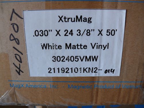 XtruMag MagX Xtruded Magnetic Sheeting 24&#034;x50FTx.030 White Matte Vinyl