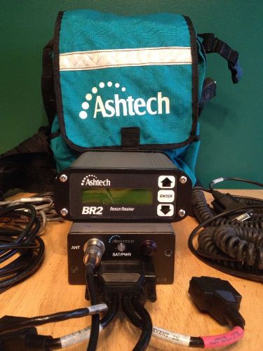 ASHTECH BR2 BEACON RECEIVER W/ CABLES AND BACKPACK