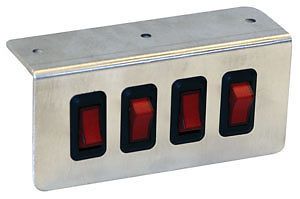 Quad Rocker Switch Panel w/ Aluminum Bracket 6391004