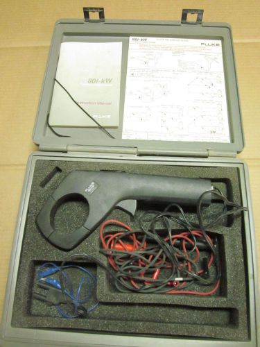 FLUKE 80i-KW CURRENT PROBE WITH LEADS AND CASE FREE SHIPPING!!!!