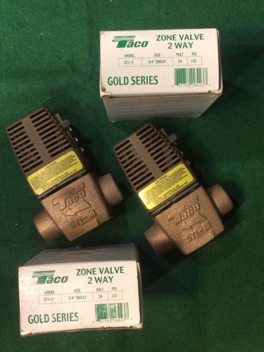 Lot of 2- new taco 571-2 3/4&#034; sweat 2-way zone valves free shipping for sale