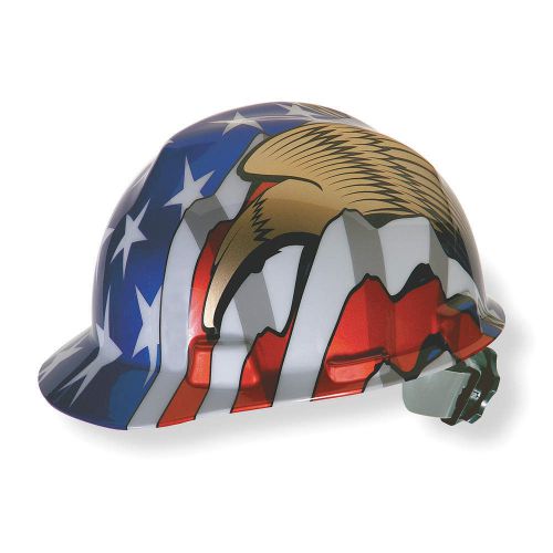 Hard hat, frontbrim, sltd, usflag w/2eagles 10052947 for sale