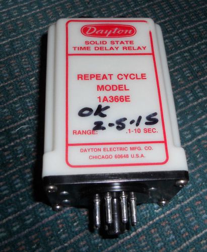 Dayton 1A366E Solid State Time Delay Relay