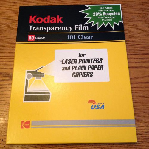 Kodak Transparency Film 101 Clear Laser Printers &amp; Plain Paper Copiers