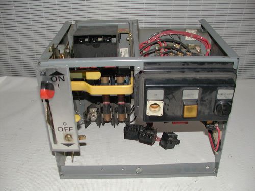 Square d size 1 breaker mcc bucket 20 amp motor starter &amp; disconnect switch 10hp for sale