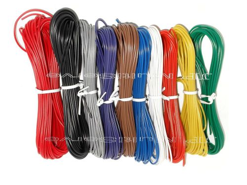10 Color Solid 24 Gauge Electrical Wire Kit 196ft Total