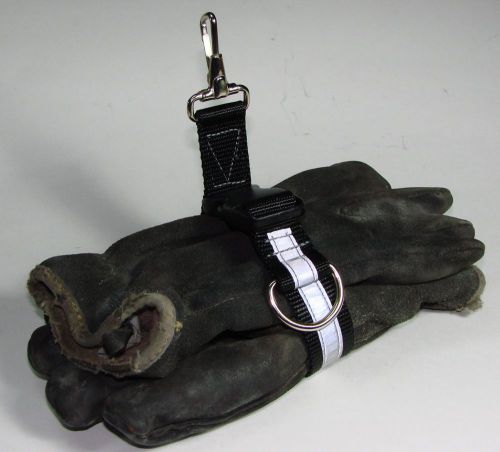 Sav-A-Jake Firefighter Glove Strap Quick Release - Black w/3M Silver Reflective