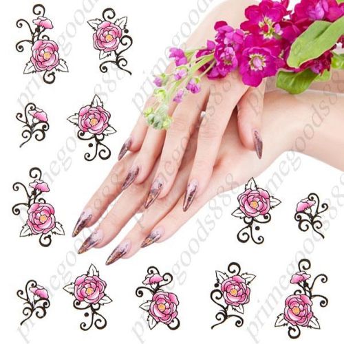 Flower Style Nail Art Stickers Decals DIY Nail Care for Finger and Toe Nails