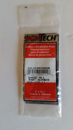 SighTech Welders Protective Plate Silvermirror Shade #11 2&#034; x 4 -1/4&#034;