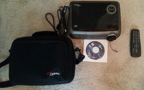 Gently used Optoma EP721 Projector, Case, Remote, and Cords
