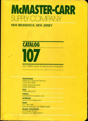 Mcmaster-carr  supply company catalog 107    100th anniversary edition for sale