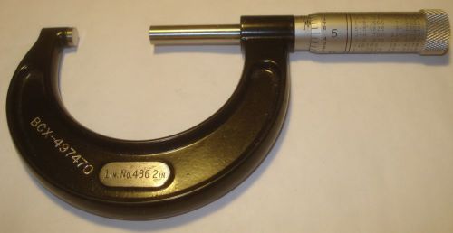 STARRETT 436.1P-2 PLAIN OUTSIDE MICROMETER 1-2 INCH WITH PLAIN FACES