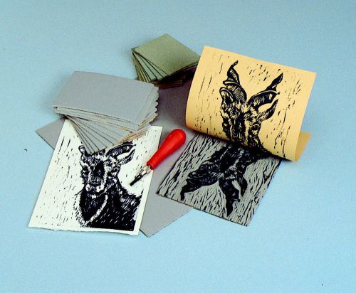 Speedball Un-mounted Printmaking Linoleum, Battleship Gray, 12 x 12 Inches
