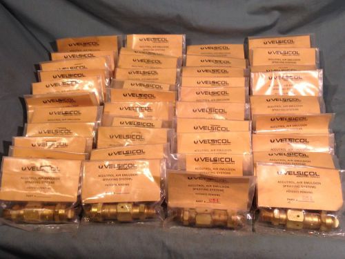Lot of 65 Velsicol Accutrol Air Emulsion Spraying Systems Brass Nozzle (651)