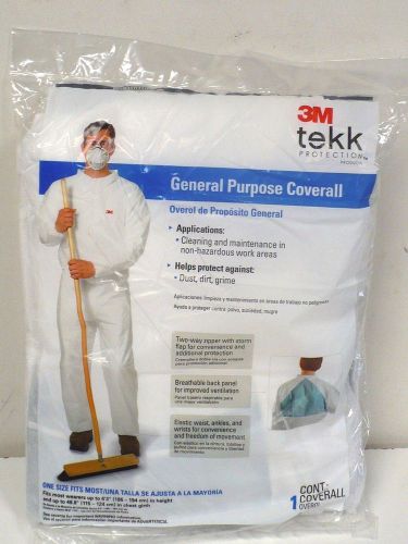 New 3M teKK 94520 Protection General Purpose Coverall-Two Way Zipper- Fits Most
