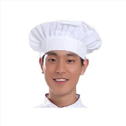 Adult Elastic White Catering Baker Kitchen Adjustable Cook Chef Hat Cap HPT