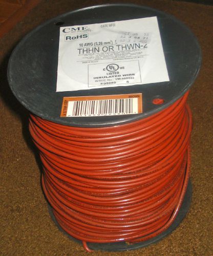 CME 500 ft Spool 10 AWG Solid THHN / THWN - Brown - 600 volt appliance wire