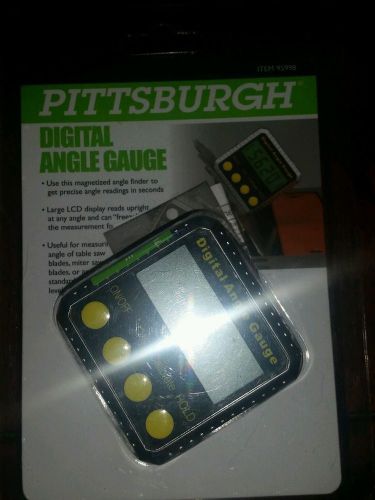 New Pittsburgh Digital Angle Gauge Item 95998 4 x 90 Degree Measuring Range