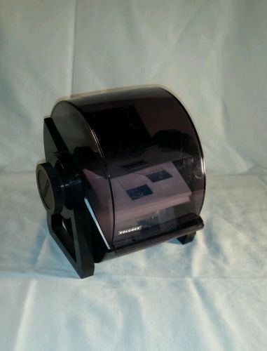Rolodex Black Covered A to Z Card Rotary Flip File Index 2 1/4&#034;X4&#034; Cards DRF-24C