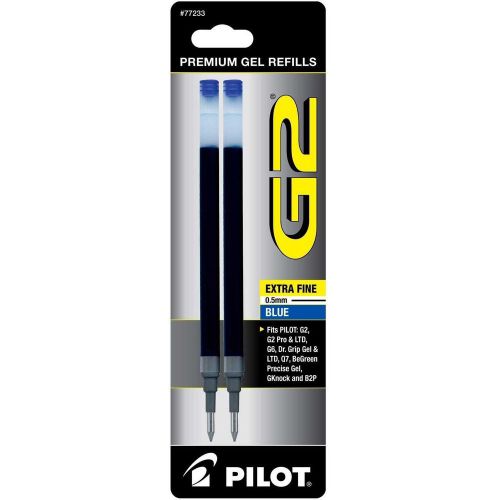 Pilot G2 Ink Refill, Extra Fine 0.5 mm, Blue Ink