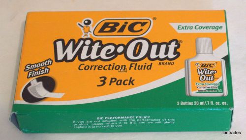 Bic White-Out Correction Fluid White 20ml ea