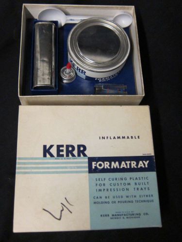 Kerr vintage dentist formatray set in box, self- curing plastic impression tray for sale
