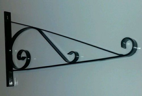 18&#034; Wrought iron scroll bracket for hanging signs or flower planters NEW