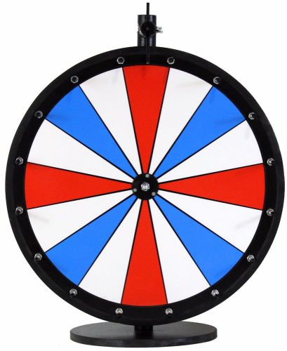 18&#034; Red, White and Blue Dry Erase Spinning Prize Wheel--16 dry erase sections