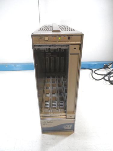 Agilent E8408A C-Size VXI Mainframe, 4-Slot FOR PARTS AS-IS, POWERS ON