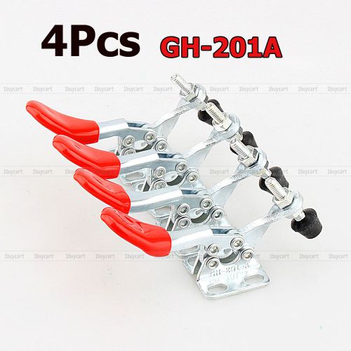 4pc Horizontal Antislip Plastic Covered Handle Toggle Clamp Hand Tool GH-201A