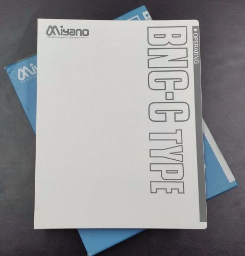 Miyano BNC-C Type Operating Manual