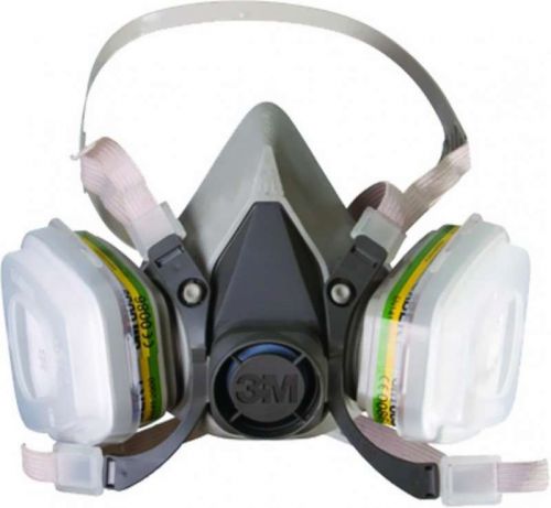 3M 6000 Series Half Mask Reusable Organic Respirator / Dust &amp; Gas Mask+bonus