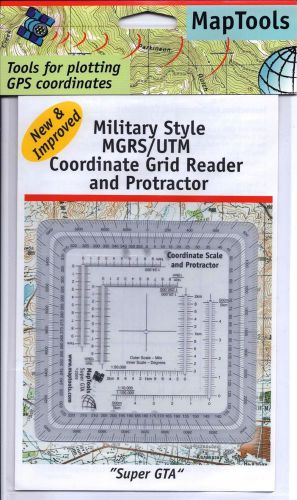 Improved Military UTM/MGRS Reader &amp; Protractor &#034;Super GTA&#034; NEW FREE SHIPPING