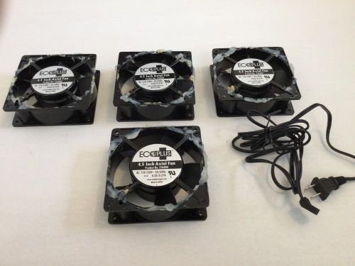 4 Pack Ecoplus 4.5&#034; Axial Fans 110 CFM Used