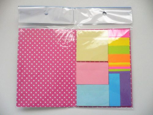 1 Book of Solid Color Sticky Notes Bookmark Memo Flags Marker Pad Tab 5 Sizes