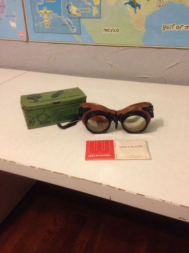 Vintage wilson welding goggle new in box usa ironworkers welding motorcycle for sale