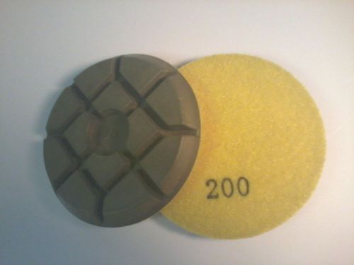 15 Concrete Pads -200 Grit 4:- 10 mm thick for Concrete-Terrazzo -Marble- Polish
