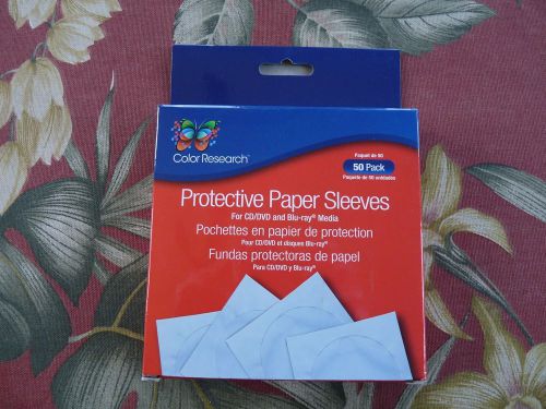 Color Research Protective Paper Sleeves with Clear Window - 50 Pack