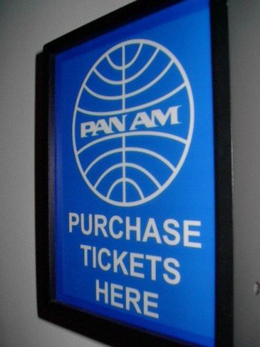 Pan Am Airlines Airplane Pilot Airport Pilot Lighted Man Cave Advertising Sign