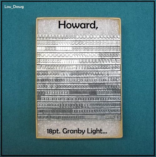 Howard Machine Personalizer ( 18pt. Granby Light ) Hot Foil Stamping Machine