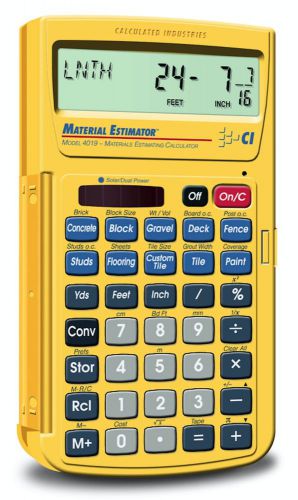 Calculated Industries Construction Material Estimator Calculator 4019 Calculate