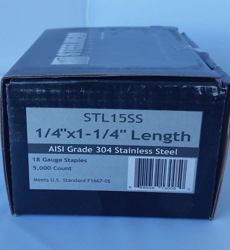 L-15-1-1/4&#034;SS 1/4&#034;Crown Staples for Senco, Porter Cable and DeWalt 5K/Box