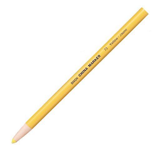 Dixon Phano Peel-Off China Marker Pencils, Yellow, 12-Count (00073)