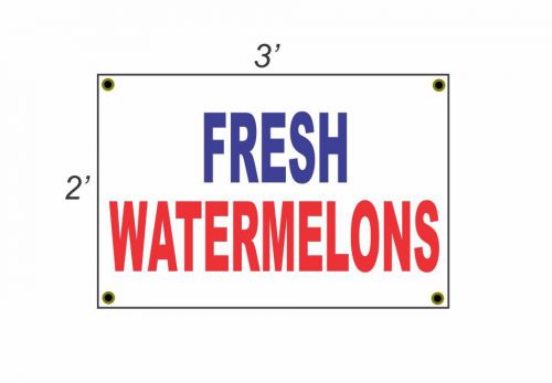 2x3 FRESH WATERMELON Red White &amp; Blue Banner Sign NEW Discount Size &amp; Price