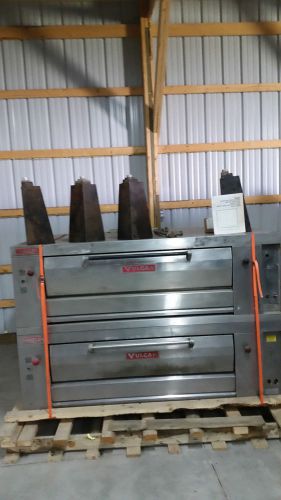Vulcan hustler double stack stone deck ovens 9030a natural gas tested for sale