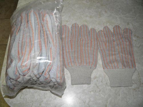 12 New Leather And Cotton Industrial Work Gloves