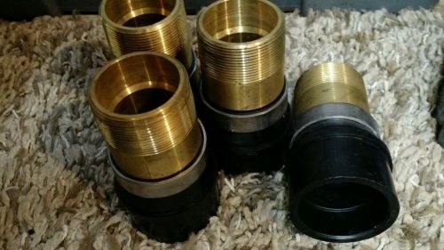 Socket fusion x brass threaded transition 2&#034; ips x 2&#034; mpt 4 pcs for sale